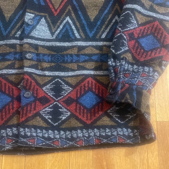 Forever 21 Tribal Style Jacket Men’s Size Medium Button Front Aztec Pattern - Picture 8 of 15